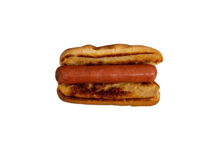 Plain Frank on a warm bun